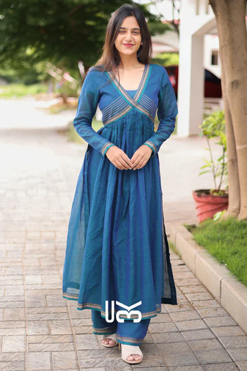 Kurta Set in Peacock Blue