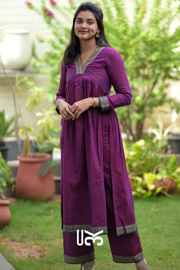 Kalyani Kurta Set in Purple