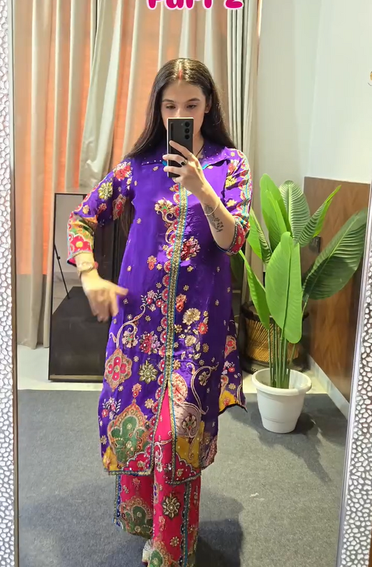 Pure Crepe Kurta Set