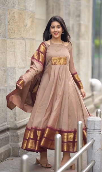 Banshari Cotton Anarakali with Dupatta