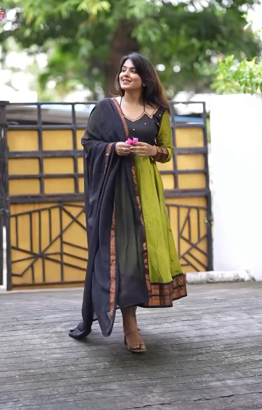 Kasturi Cotton Anarakali with Dupatta